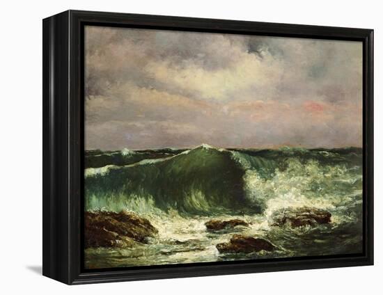 The Wave-Gustave Courbet-Framed Premier Image Canvas
