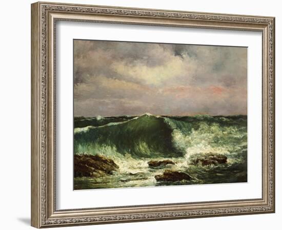 The Wave-Gustave Courbet-Framed Photographic Print