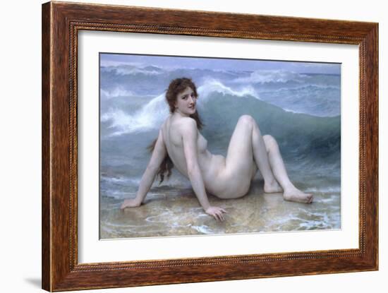 The Wave-William Adolphe Bouguereau-Framed Art Print