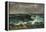The Wave-Gustave Courbet-Framed Premier Image Canvas