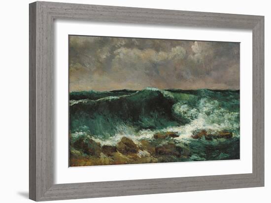 The Wave-Gustave Courbet-Framed Giclee Print