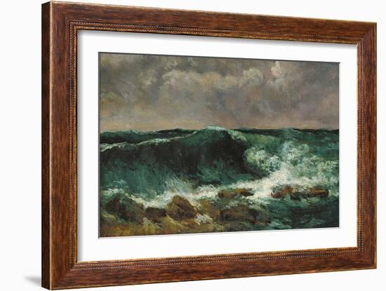 The Wave-Gustave Courbet-Framed Giclee Print