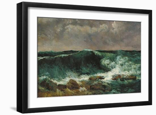 The Wave-Gustave Courbet-Framed Giclee Print