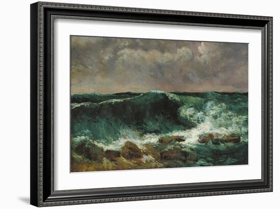 The Wave-Gustave Courbet-Framed Giclee Print