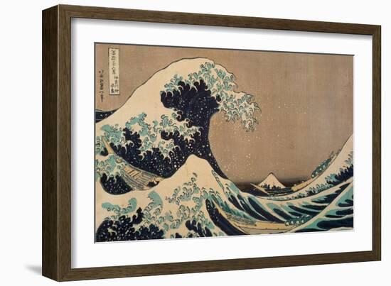 The Wave.-Katsushika Hokusai-Framed Giclee Print