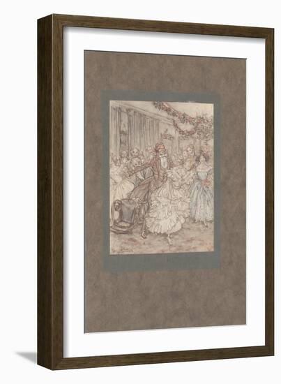 'The Way He Went after That Plump Sister in the Lace Tucker!', 1915-Arthur Rackham-Framed Giclee Print