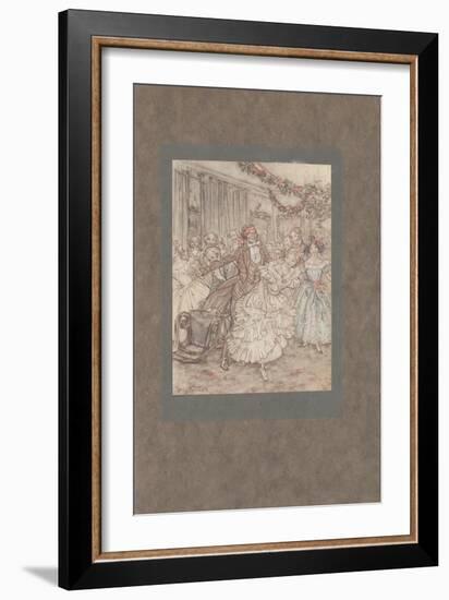 'The Way He Went after That Plump Sister in the Lace Tucker!', 1915-Arthur Rackham-Framed Giclee Print