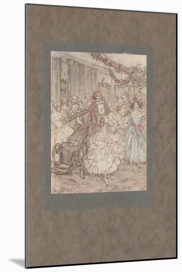 'The Way He Went after That Plump Sister in the Lace Tucker!', 1915-Arthur Rackham-Mounted Giclee Print