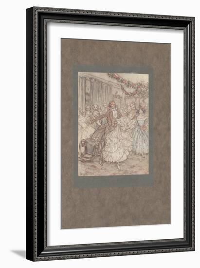 'The Way He Went after That Plump Sister in the Lace Tucker!', 1915-Arthur Rackham-Framed Giclee Print