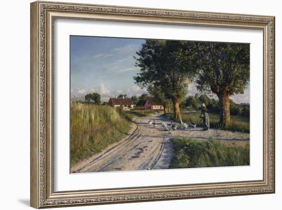 The Way Home, 1921-Peder Mork Monsted-Framed Giclee Print