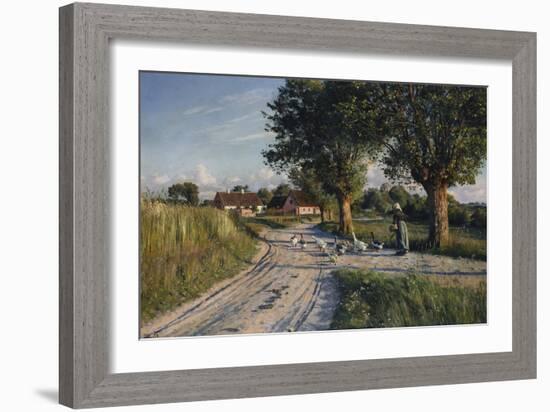 The Way Home, 1921-Peder Mork Monsted-Framed Giclee Print