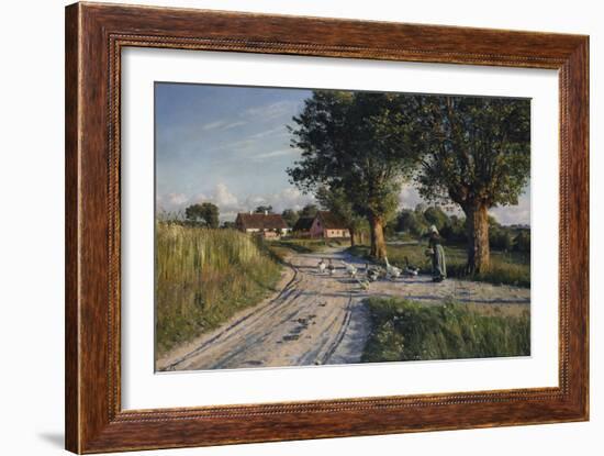 The Way Home, 1921-Peder Mork Monsted-Framed Giclee Print