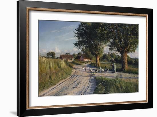 The Way Home, 1921-Peder Mork Monsted-Framed Giclee Print