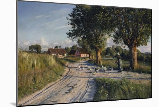 The Way Home, 1921-Peder Mork Monsted-Mounted Giclee Print