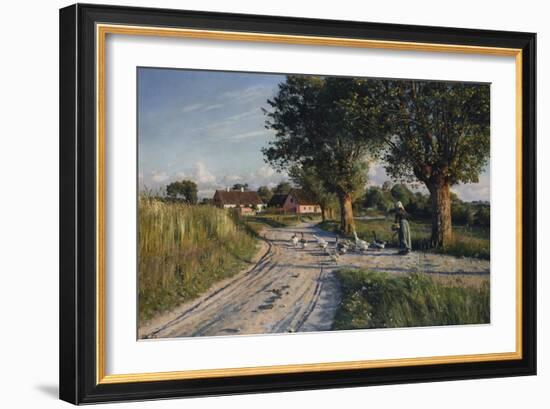 The Way Home, 1921-Peder Mork Monsted-Framed Giclee Print