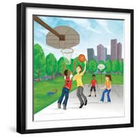 The Way the Ball Bounces - Jack & Jill-Elisa Chavarri-Framed Giclee Print