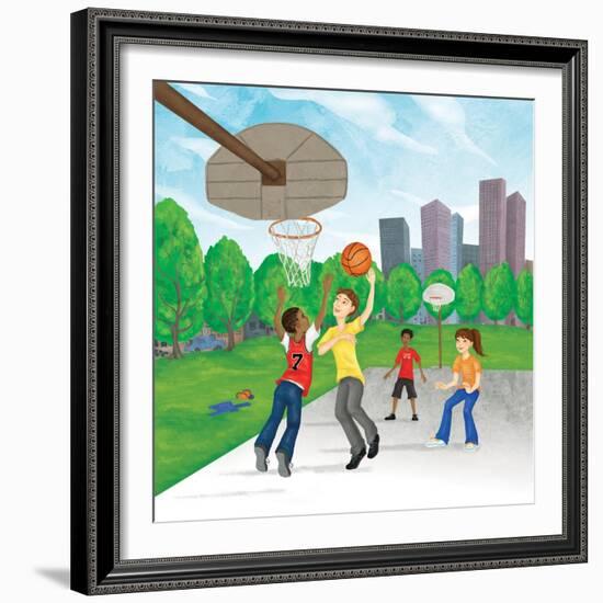 The Way the Ball Bounces - Jack & Jill-Elisa Chavarri-Framed Giclee Print