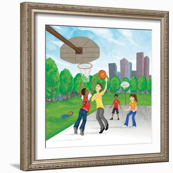 The Way the Ball Bounces - Jack & Jill-Elisa Chavarri-Framed Giclee Print