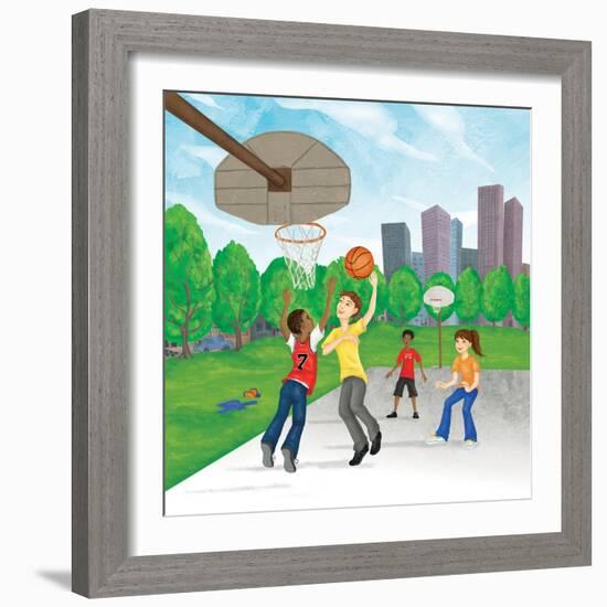 The Way the Ball Bounces - Jack & Jill-Elisa Chavarri-Framed Giclee Print