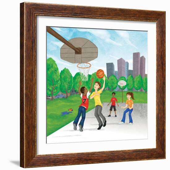 The Way the Ball Bounces - Jack & Jill-Elisa Chavarri-Framed Giclee Print