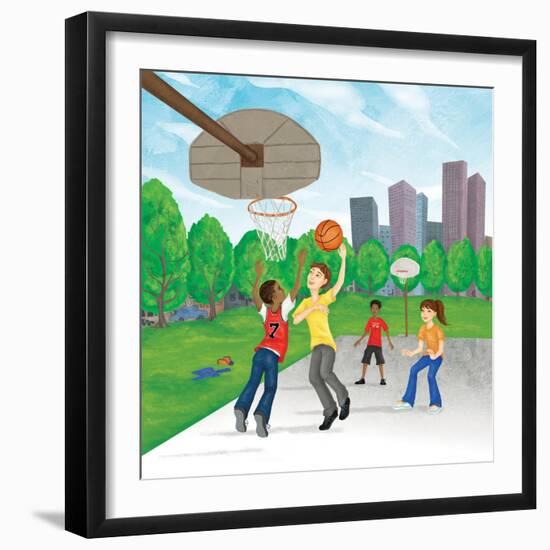 The Way the Ball Bounces - Jack & Jill-Elisa Chavarri-Framed Giclee Print