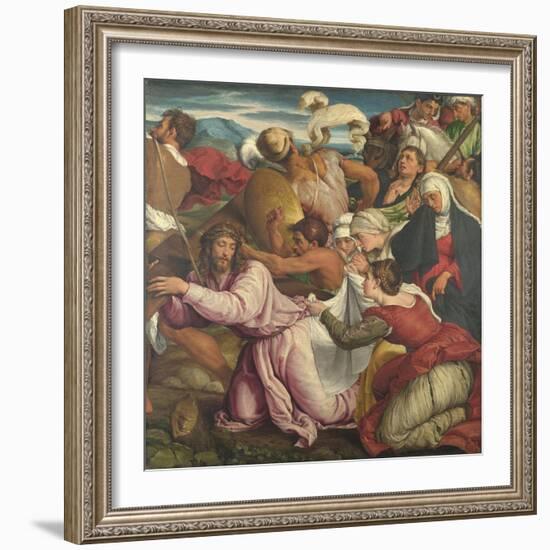 The Way to Calvary, Ca 1545-Jacopo Bassano-Framed Giclee Print