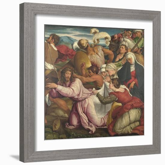 The Way to Calvary, Ca 1545-Jacopo Bassano-Framed Giclee Print