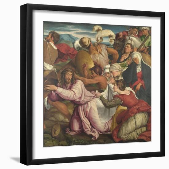 The Way to Calvary, Ca 1545-Jacopo Bassano-Framed Giclee Print