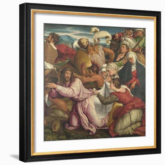 The Way to Calvary, Ca 1545-Jacopo Bassano-Framed Giclee Print