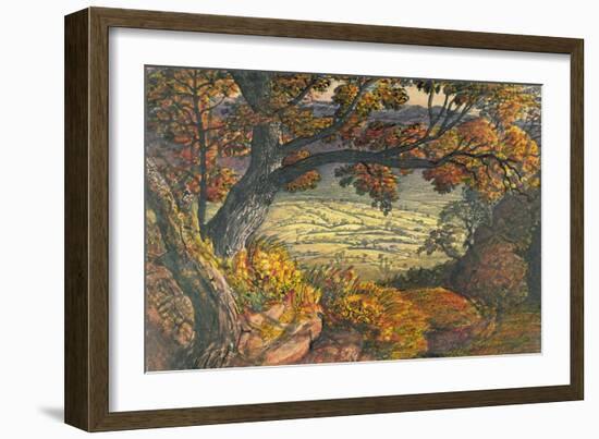 The Weald of Kent, C.1827-28 (W/C and Gouache on Paper)-Samuel Palmer-Framed Giclee Print