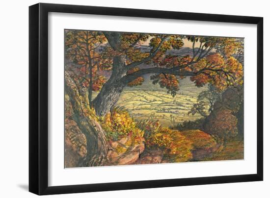 The Weald of Kent, C.1827-28 (W/C and Gouache on Paper)-Samuel Palmer-Framed Giclee Print