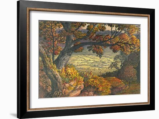 The Weald of Kent, C.1827-28 (W/C and Gouache on Paper)-Samuel Palmer-Framed Giclee Print