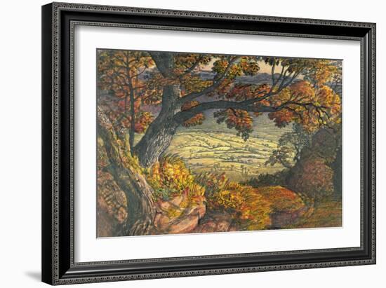 The Weald of Kent, C.1827-28 (W/C and Gouache on Paper)-Samuel Palmer-Framed Giclee Print