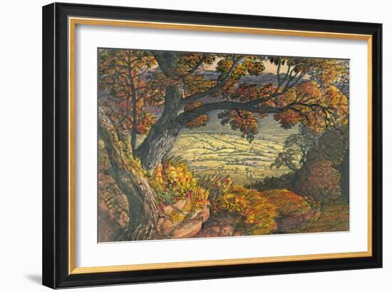 The Weald of Kent, C.1827-28 (W/C and Gouache on Paper)-Samuel Palmer-Framed Giclee Print