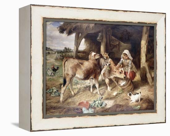 The Weanlings, 1889-Walter Hunt-Framed Premier Image Canvas