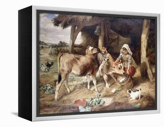 The Weanlings, 1889-Walter Hunt-Framed Premier Image Canvas