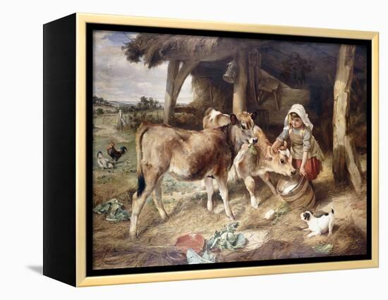 The Weanlings, 1889-Walter Hunt-Framed Premier Image Canvas