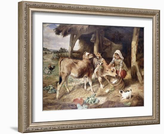 The Weanlings, 1889-Walter Hunt-Framed Giclee Print