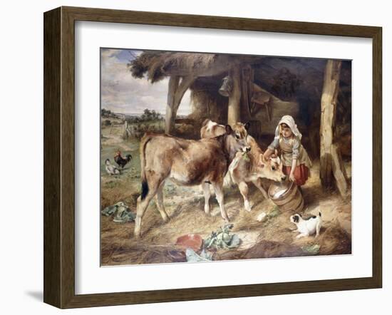 The Weanlings, 1889-Walter Hunt-Framed Giclee Print