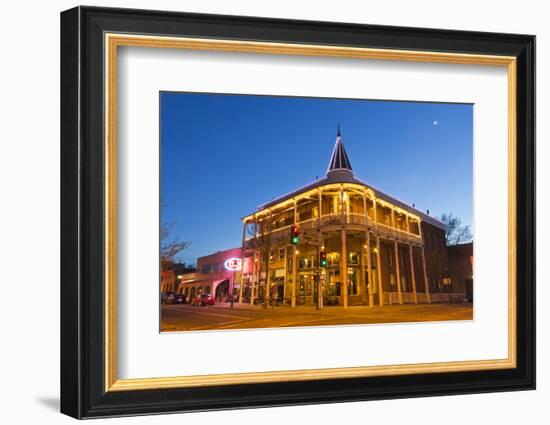 The Weatherford Hotel at Dusk in Historic Downtown Flagstaff, Arizona, USA-Chuck Haney-Framed Photographic Print