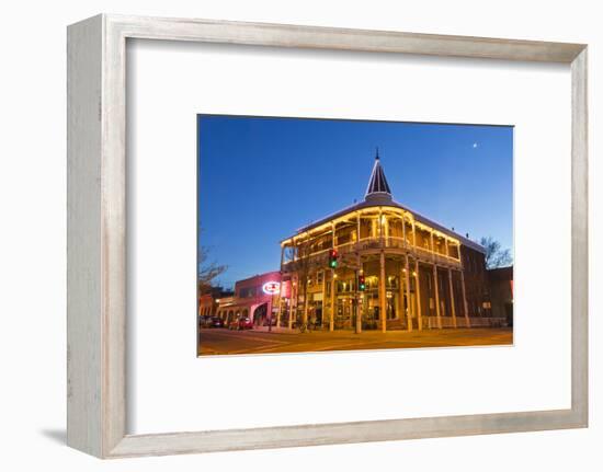 The Weatherford Hotel at Dusk in Historic Downtown Flagstaff, Arizona, USA-Chuck Haney-Framed Photographic Print