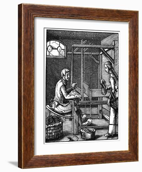 The Weaver, 16th Century-Jost Amman-Framed Giclee Print