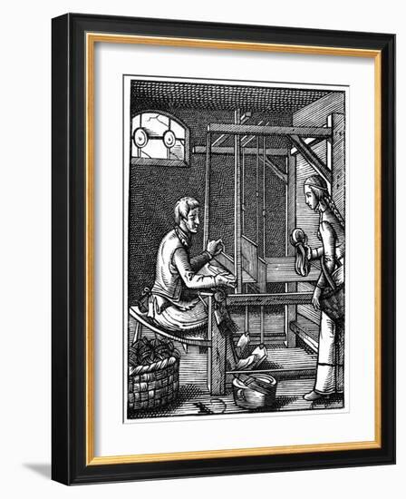 The Weaver, 16th Century-Jost Amman-Framed Giclee Print