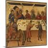 The Wedding at Cana, Detail of Tile from Episodes from Christ's Passion and Resurrection-Duccio Di buoninsegna-Mounted Giclee Print