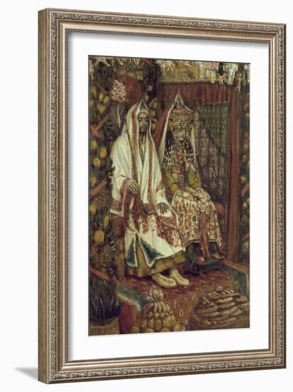 The Wedding at Cana for 'The Life of Christ', C.1886-96 (Gouache on Paperboard)-James Jacques Joseph Tissot-Framed Giclee Print