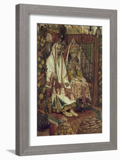 The Wedding at Cana for 'The Life of Christ', C.1886-96 (Gouache on Paperboard)-James Jacques Joseph Tissot-Framed Giclee Print