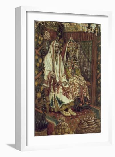 The Wedding at Cana for 'The Life of Christ', C.1886-96 (Gouache on Paperboard)-James Jacques Joseph Tissot-Framed Giclee Print