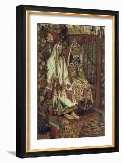 The Wedding at Cana for 'The Life of Christ', C.1886-96 (Gouache on Paperboard)-James Jacques Joseph Tissot-Framed Giclee Print
