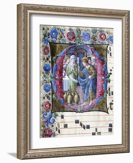 The Wedding at Cana, Miniature-Girolamo da Cremona-Framed Giclee Print