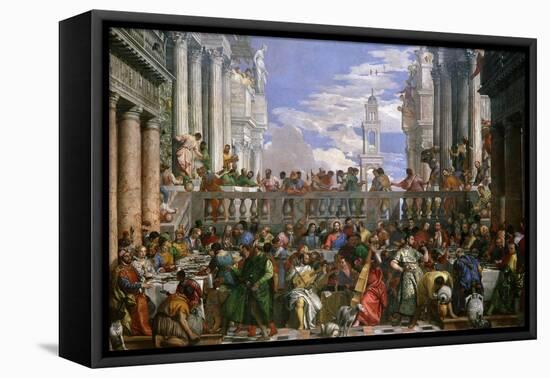 The Wedding at Cana, Painted 1562-63-Paolo Veronese-Framed Premier Image Canvas